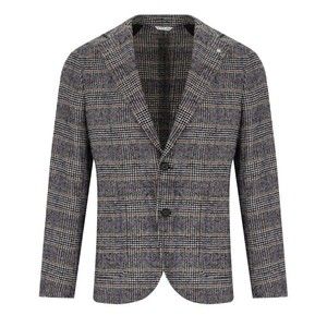 Manuel Ritz Grey Prince Of Wales Single Breasted Jacket - NWT